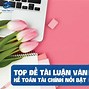 Đề Tài Thạc Sĩ Kế Toán